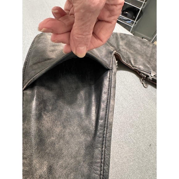 Sash Genuine Leather Shoulder Bag Brown Distressed Hobo Style - Picture 5 of 14